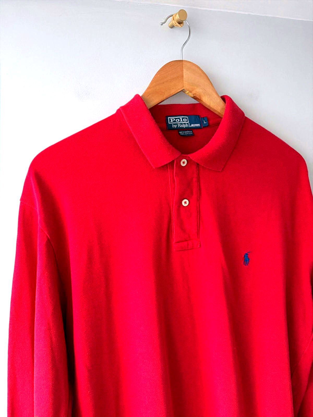 Men’s Ralph Lauren Premium Long Sleeve Polo Top - Large - 2681