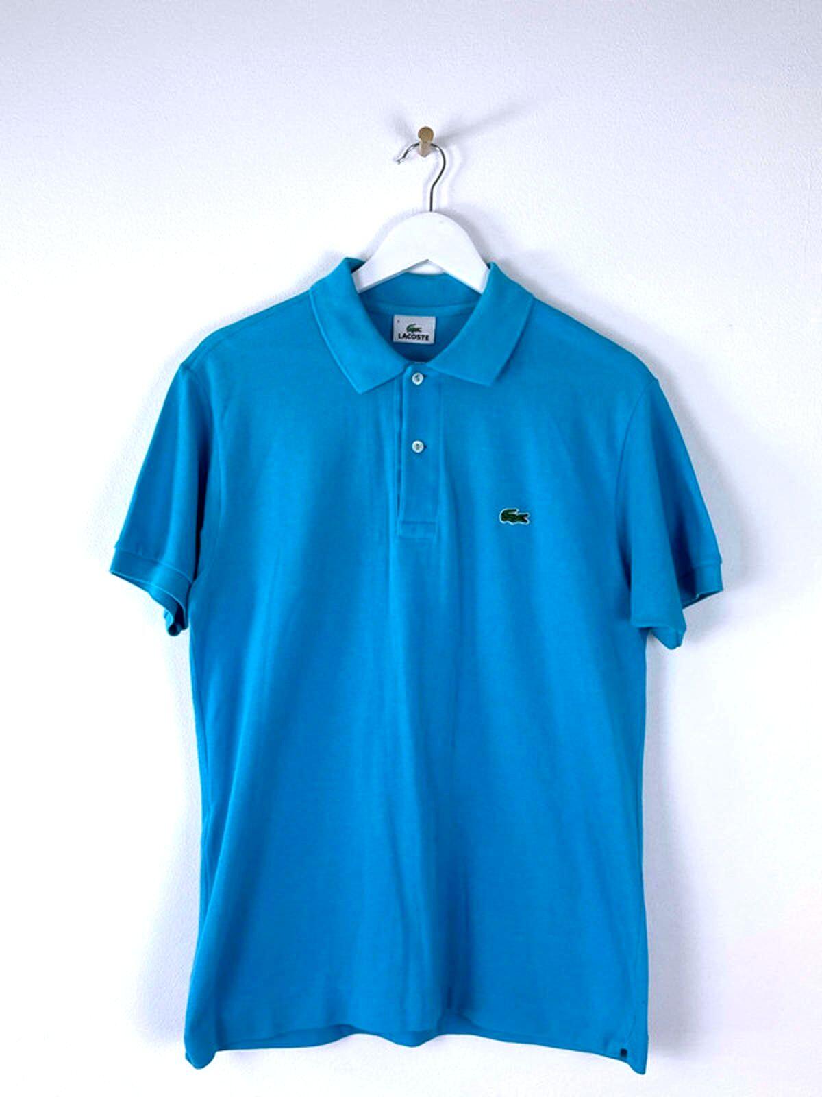 Men’s Lacoste Premium Polo Top In Blue - Medium - 1358