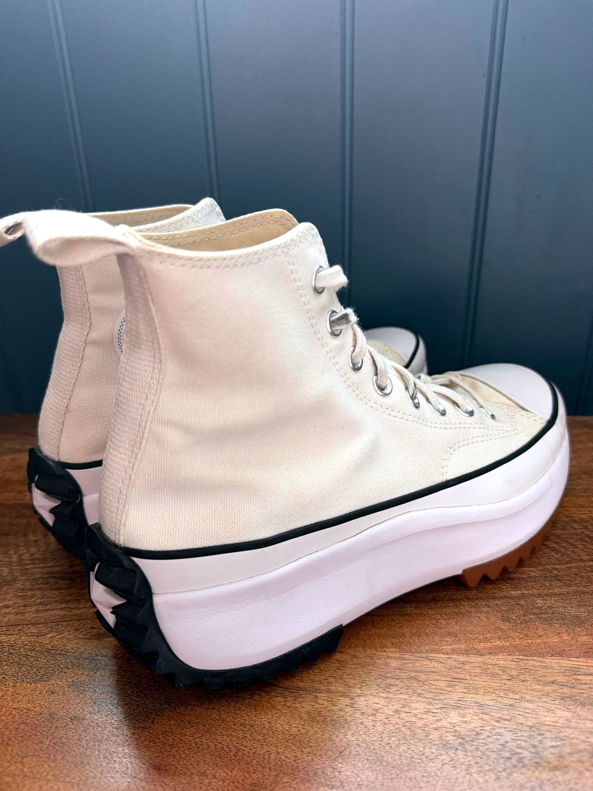 Women’s Converse Run Star Hike Platform High Trainers In Off White - Uk8 - 3625