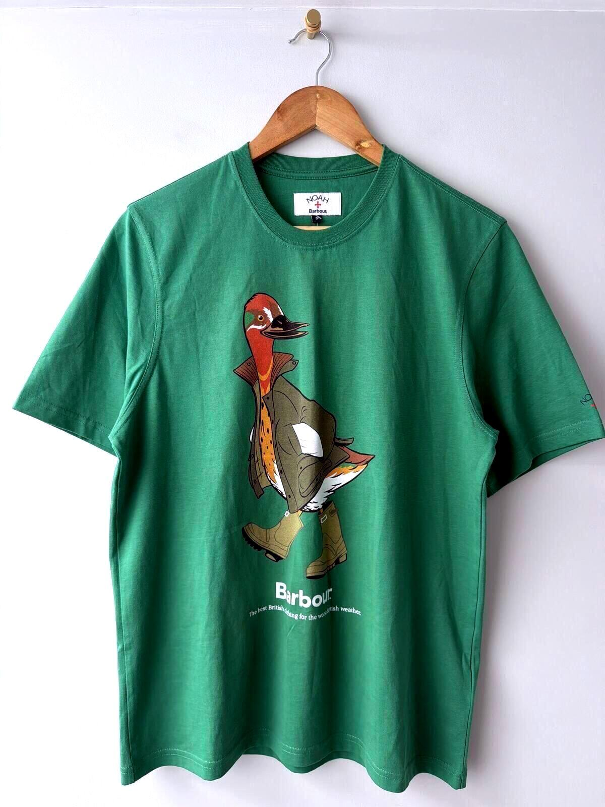 Mens Barbour x Noah Green Duck Graphic T-Shirt In Green - Small - 3501