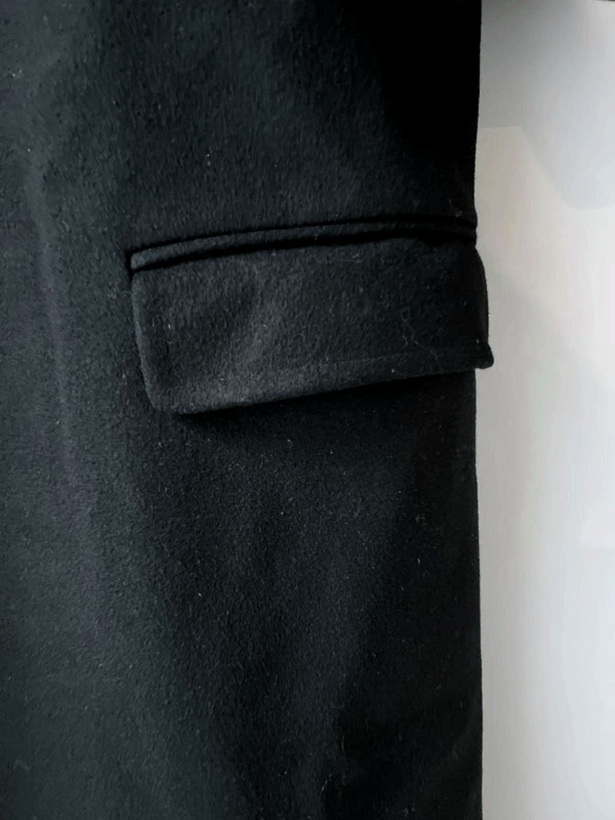 Men’s Aquascutim 100% Wool Single Breasted Trench Coat In Black - Large - 2578