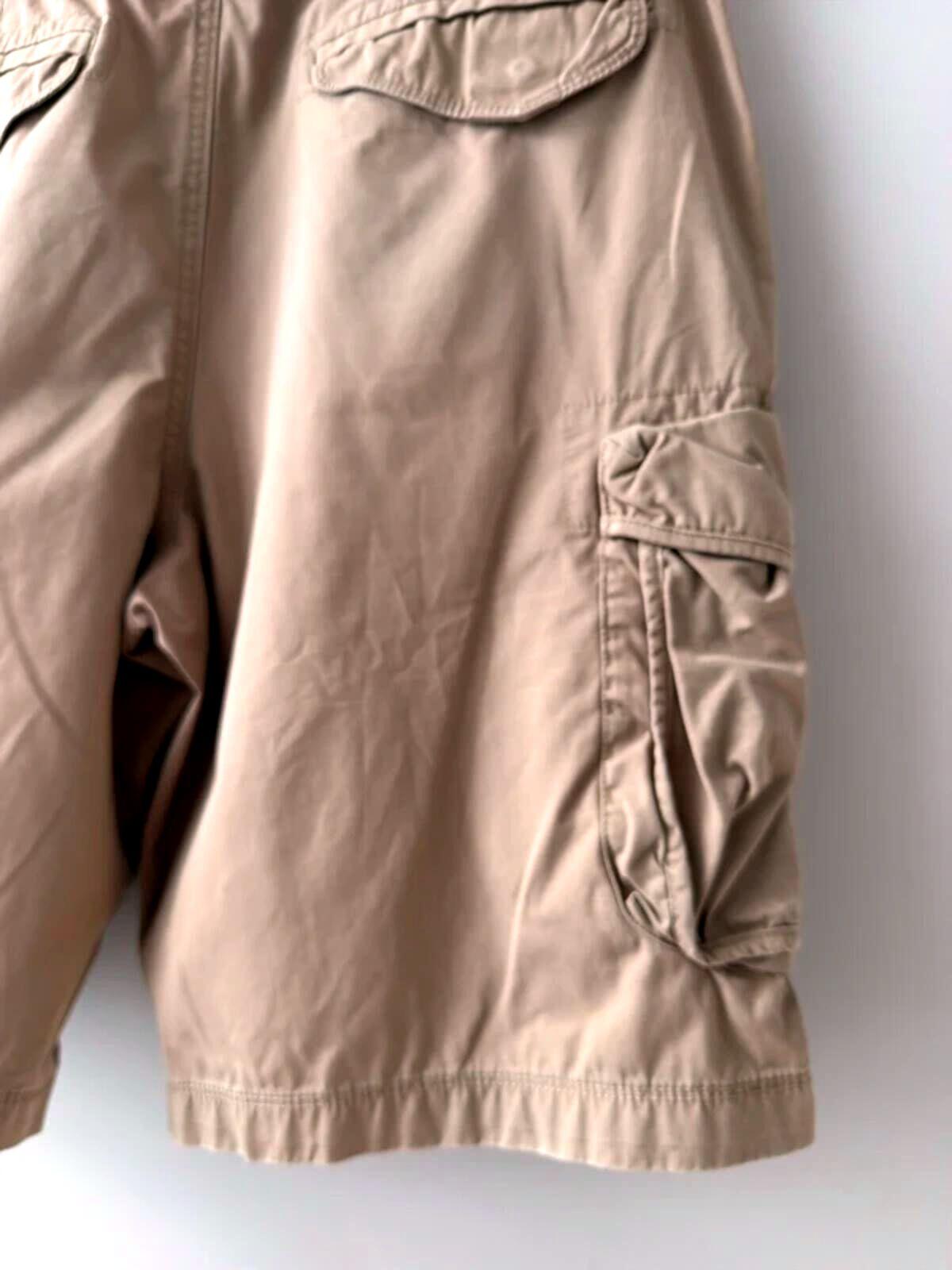 Men’s Baggy Fit Cargo Combat Shorts In Beige - W36 - 3404