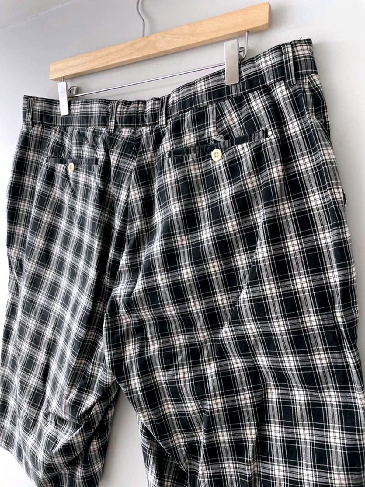 Mens Ralph Lauren Checked Shorts in Navy/Cream - W36/L11 - 3153