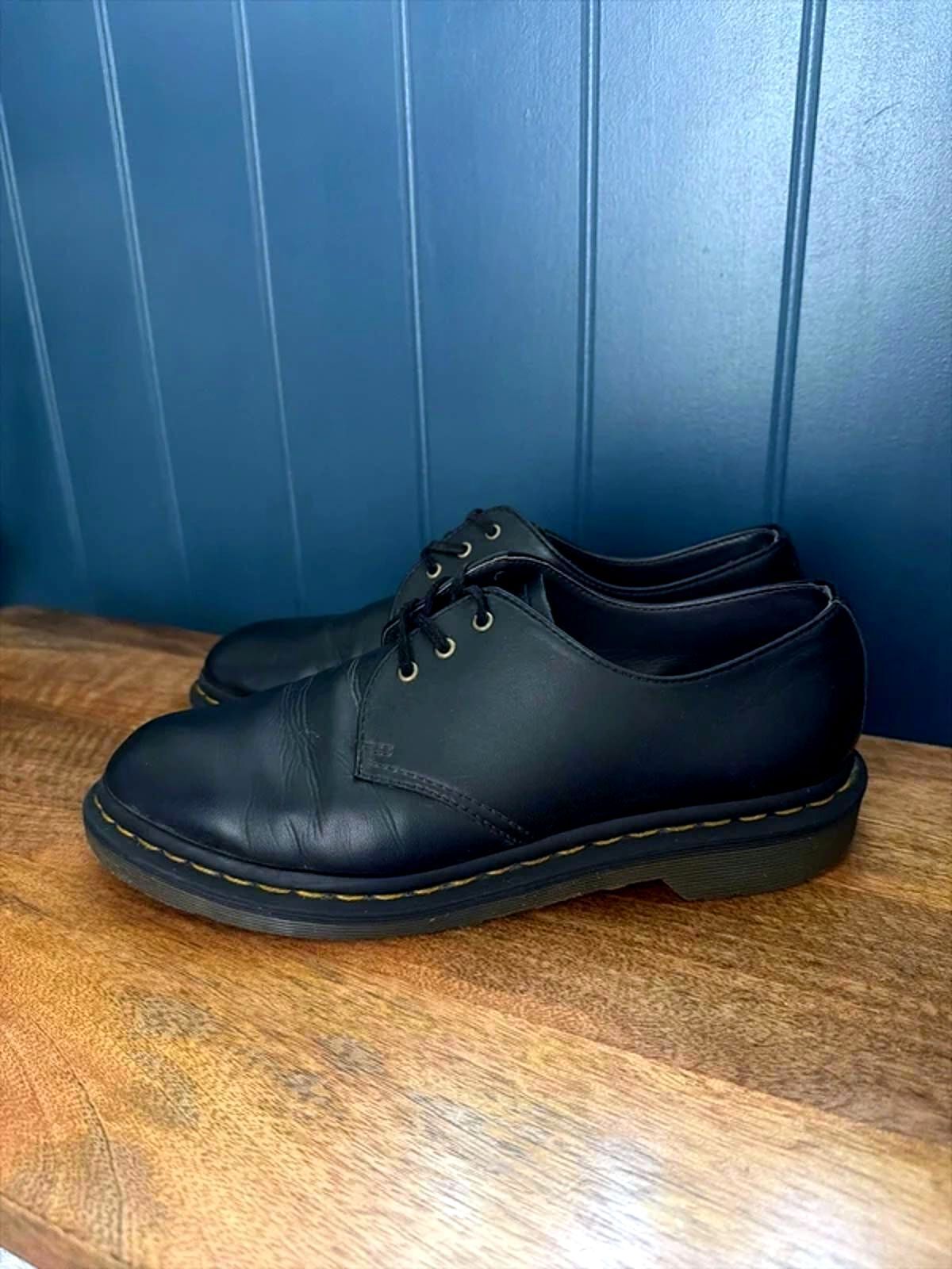 Women’s Dr Martens Vegan Upper Chunky Sole Derby Shoes In Black - Uk6 - 3285