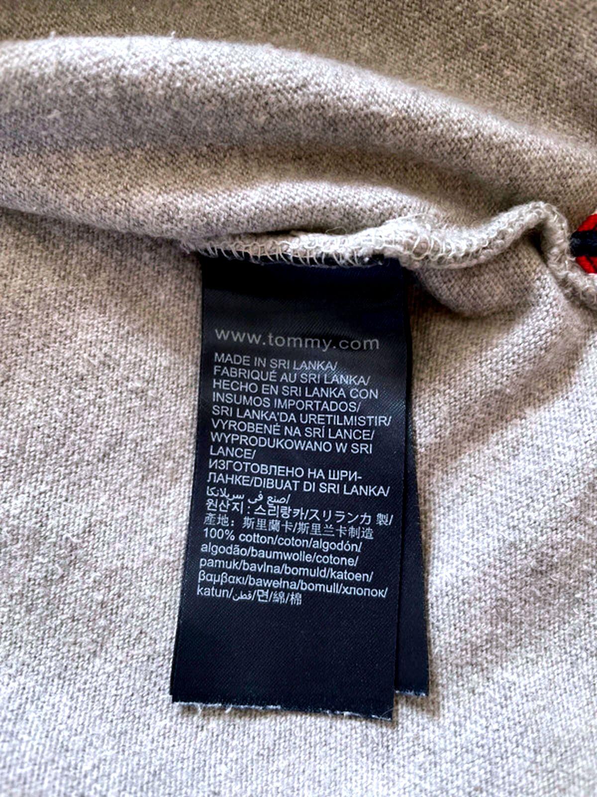 Men’s Tommy Hilfiger Long Sleeve Rugby Polo Shirt Top In Grey - Medium- 2148