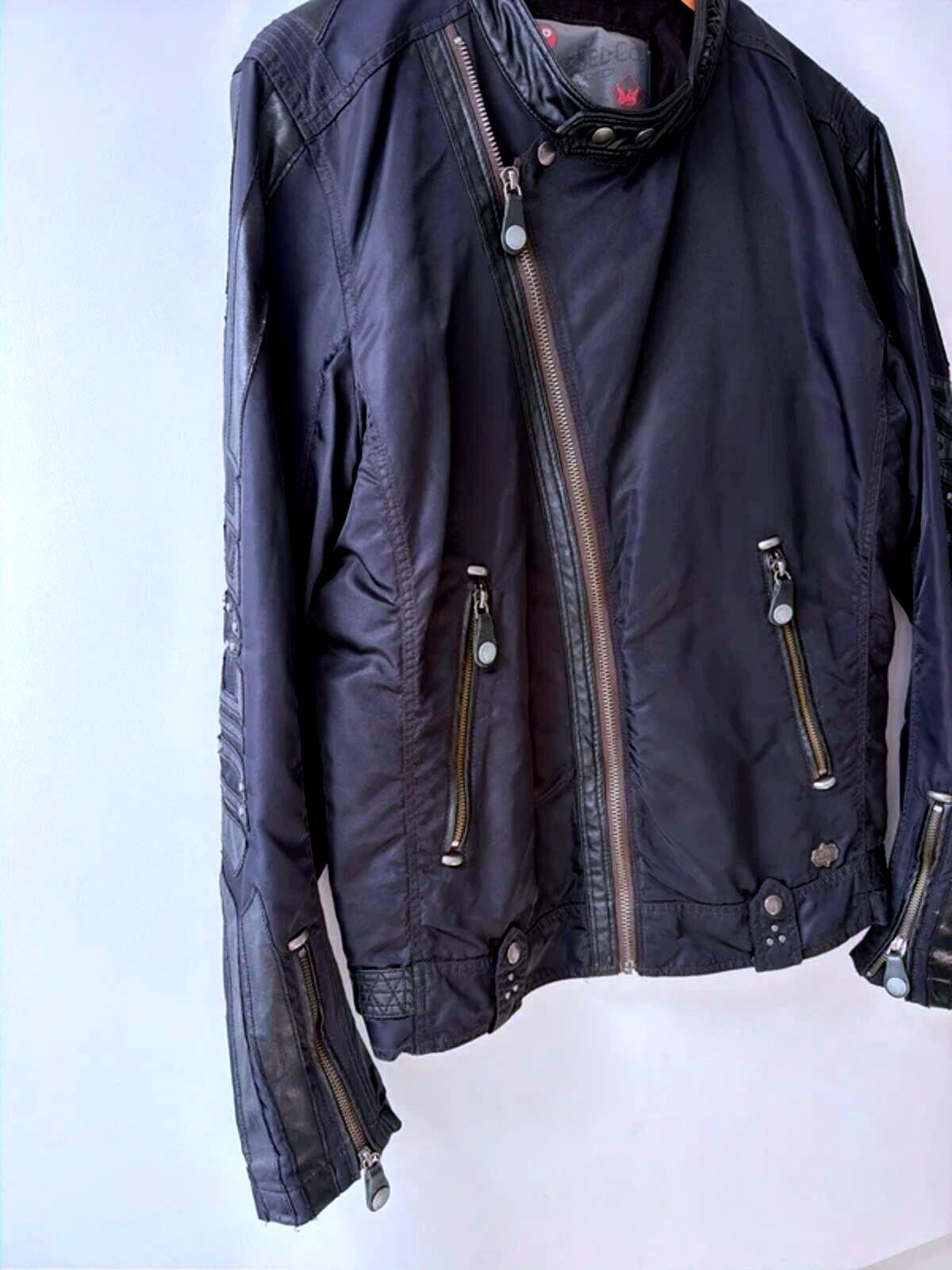 Mens Diesel FLA Speed King Daytona Vintage Biker Jacket In Black - Large - 3550