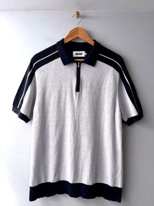Men’s Palace Tex Knitted Polo Top In Navy - Large - 3397