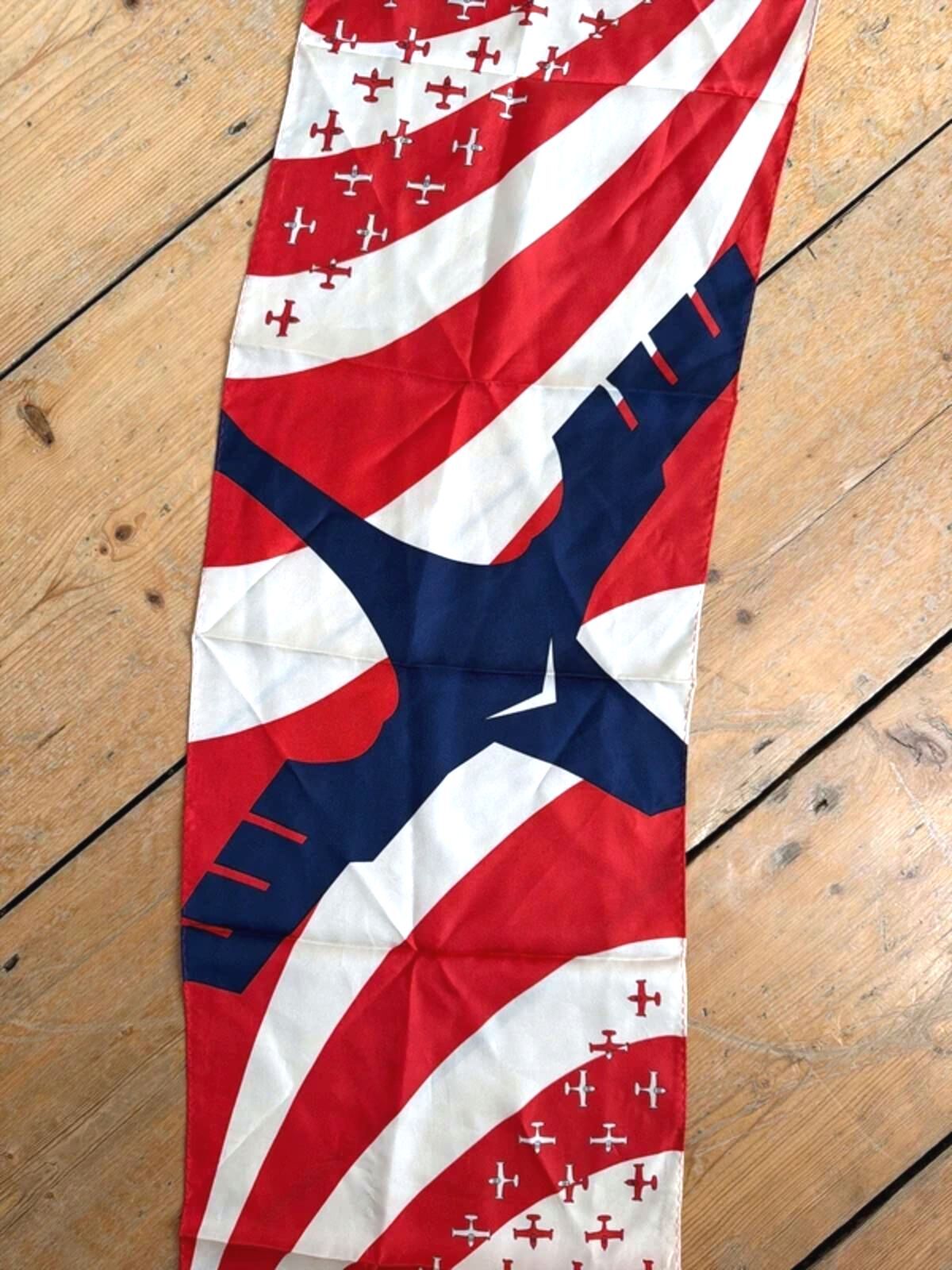 Black Eagles Vintage Rare Find Silk Bandanna Neck Scarf In Red - 3343