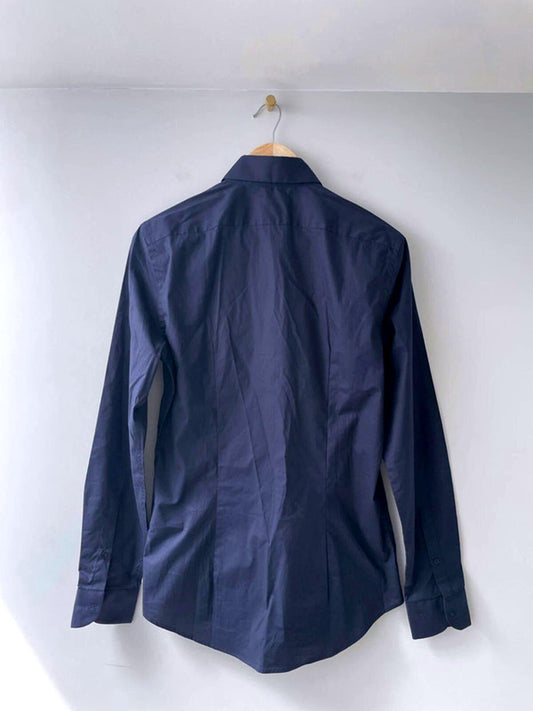 Men’s Reiss Kiana Premium Slim Fit Shirt In Navy - Small - 1811