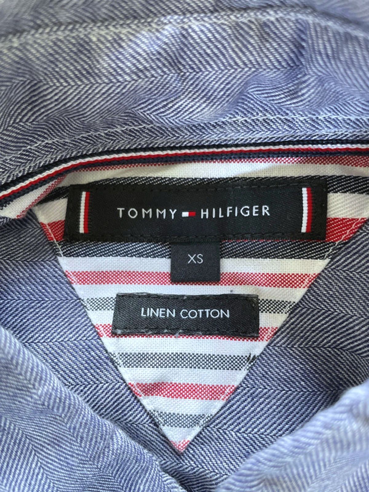 Men’s Tommy Hilfiger Premium Linen Shirt In Navy - XSmall - 1646