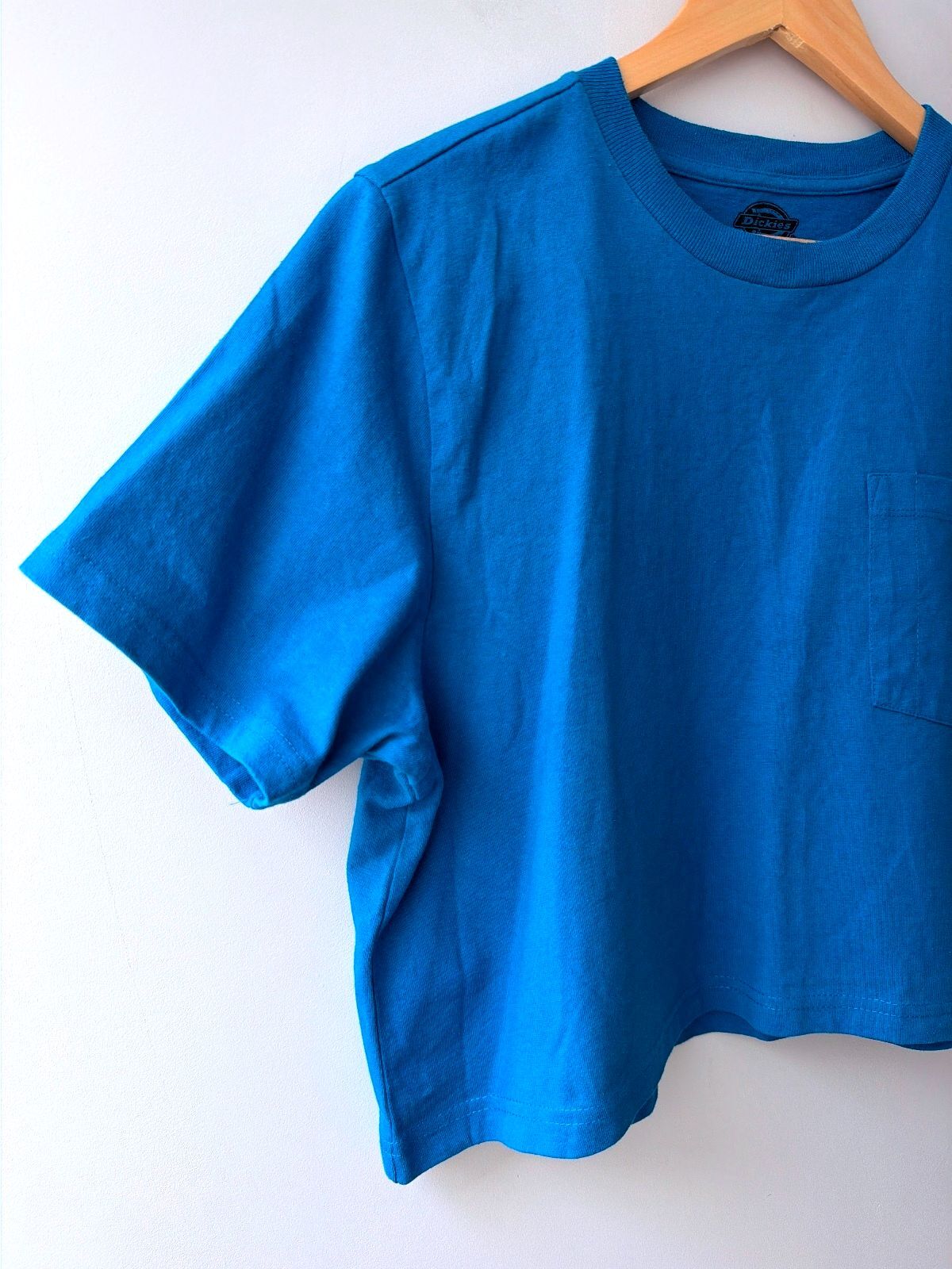 Women’s Dickies Cropped Boxy Fit Pocket T-Shirt In Blue - XLarge - 3586
