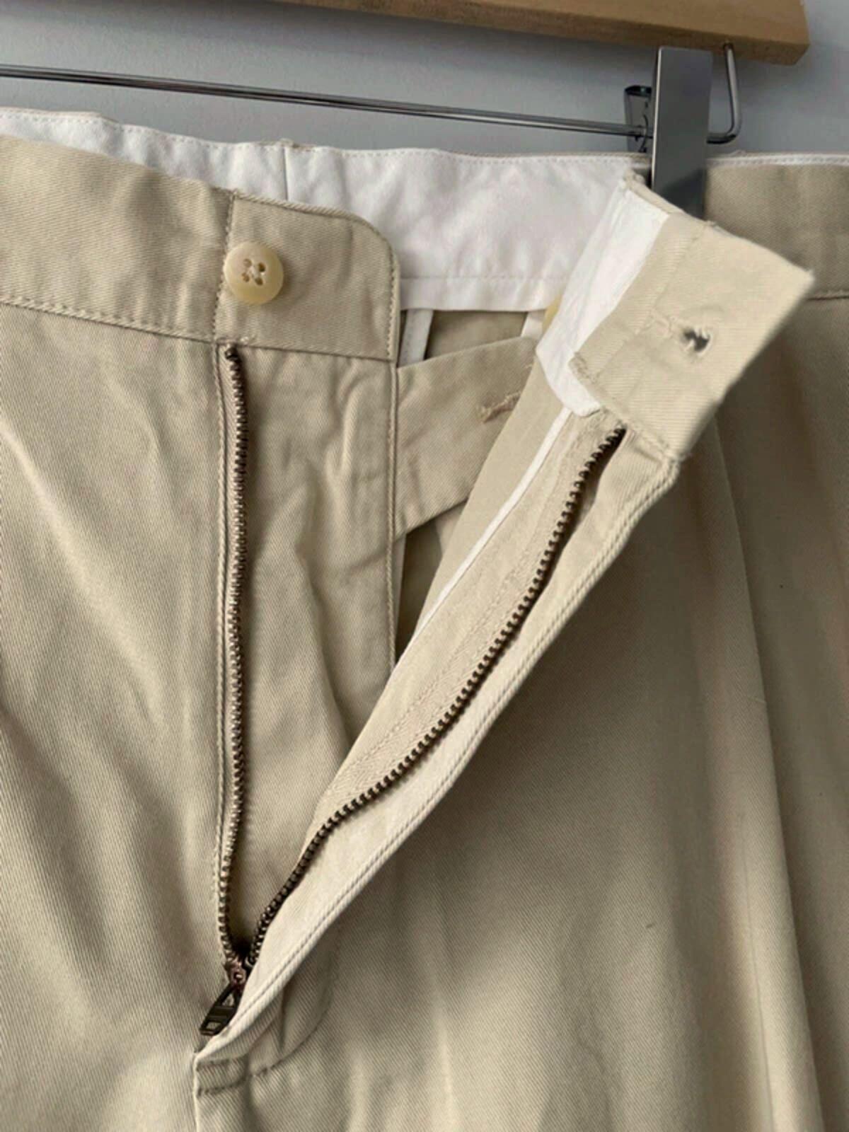 Men’s Ralph Lauren Premium Classic Chino Trousers In Beige - W38/L34 - 1715