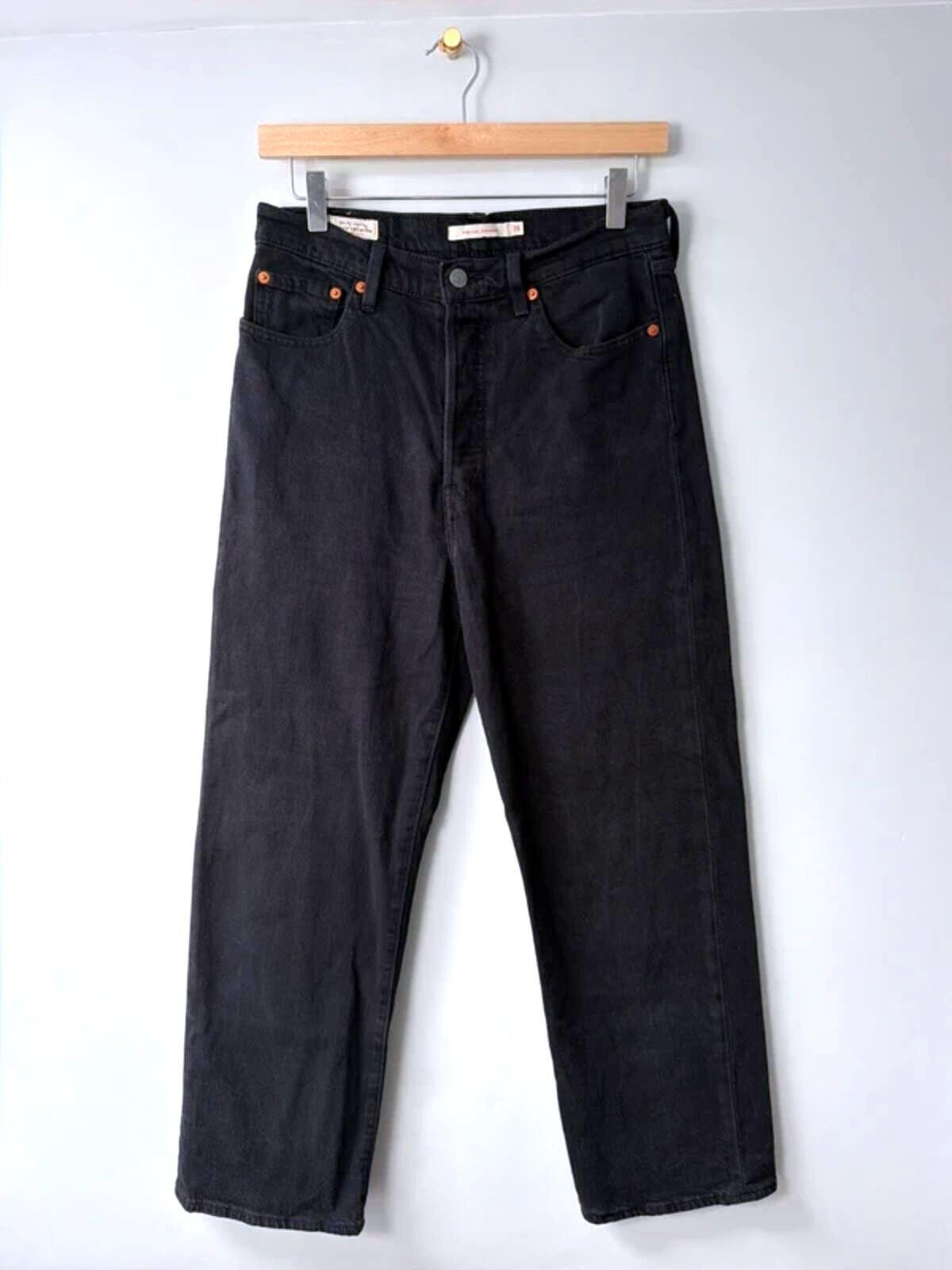 Women’s Levi’s Ribcage Straight High Waisted Fit Jeans In Black - W28/L27 - 3554