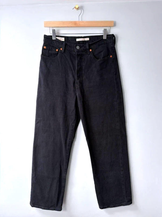 Women’s Levi’s Ribcage Straight High Waisted Fit Jeans In Black - W28/L27 - 3554