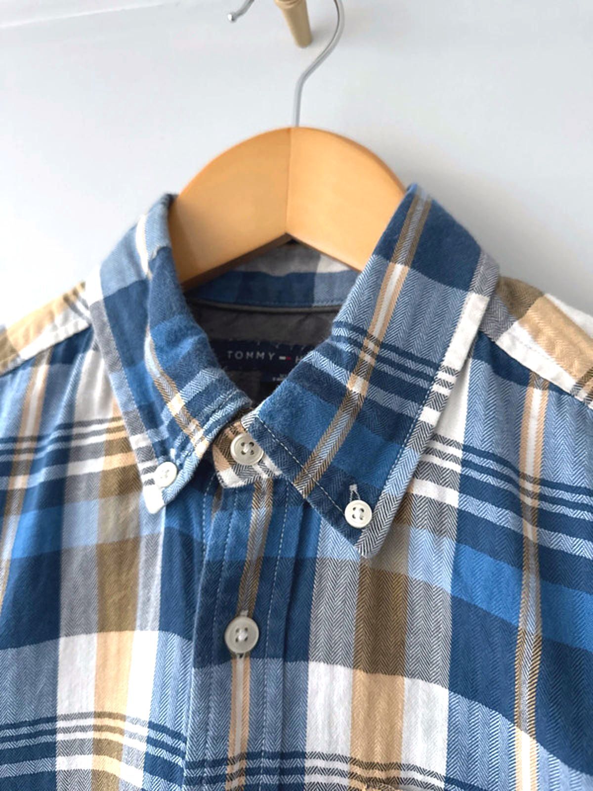 Men’s Tommy Hilfiger Premium Linen Check Shirt - XSmall - 0491
