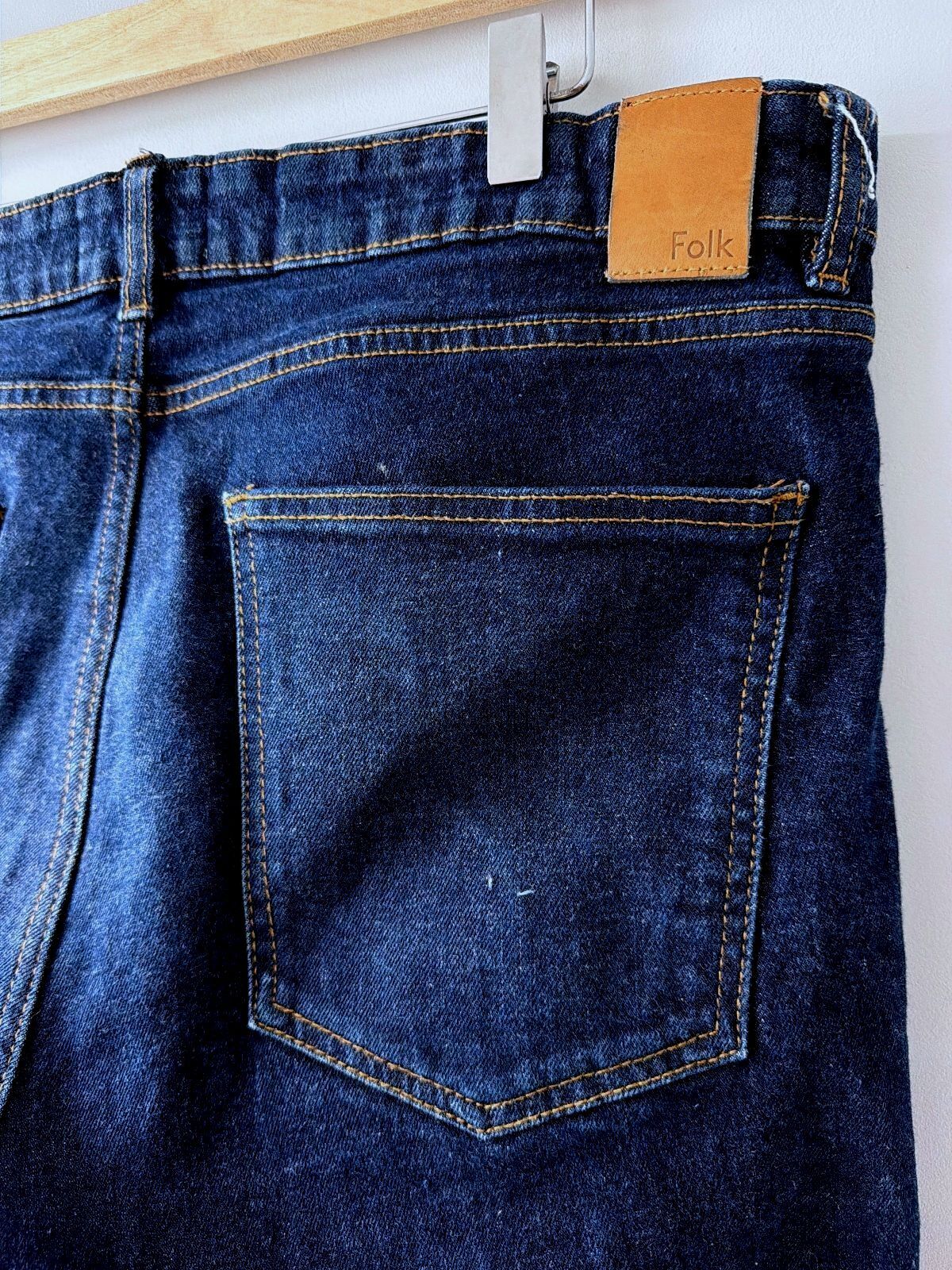 Men’s Folk Slim Fit Denim Jeans In Navy Blue - W36/L32 - 3736
