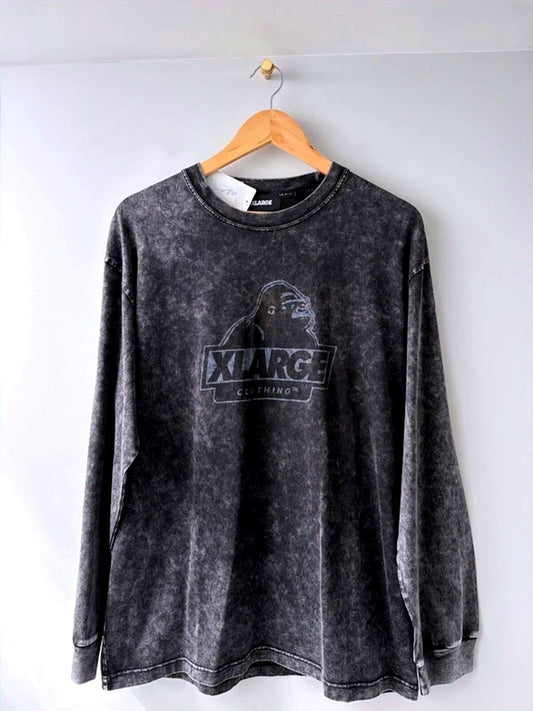 Men’s XLarge Oversized Fit Acid Wash T-shirt In Black - Mediim - 3202