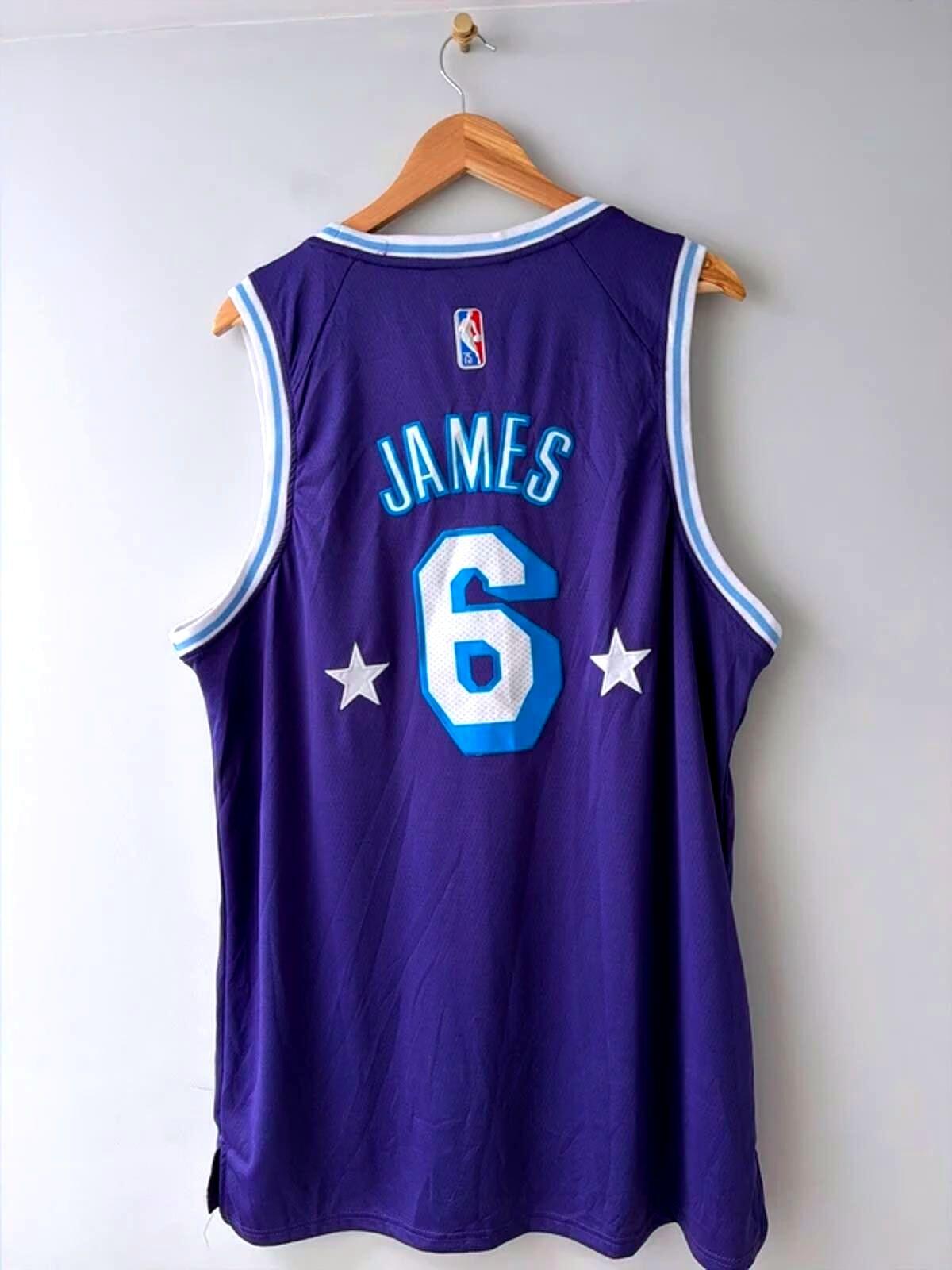 Men's LeBron James 6 LA Lakers Nike City Edition Swingman Jersey - XLarge - 3308