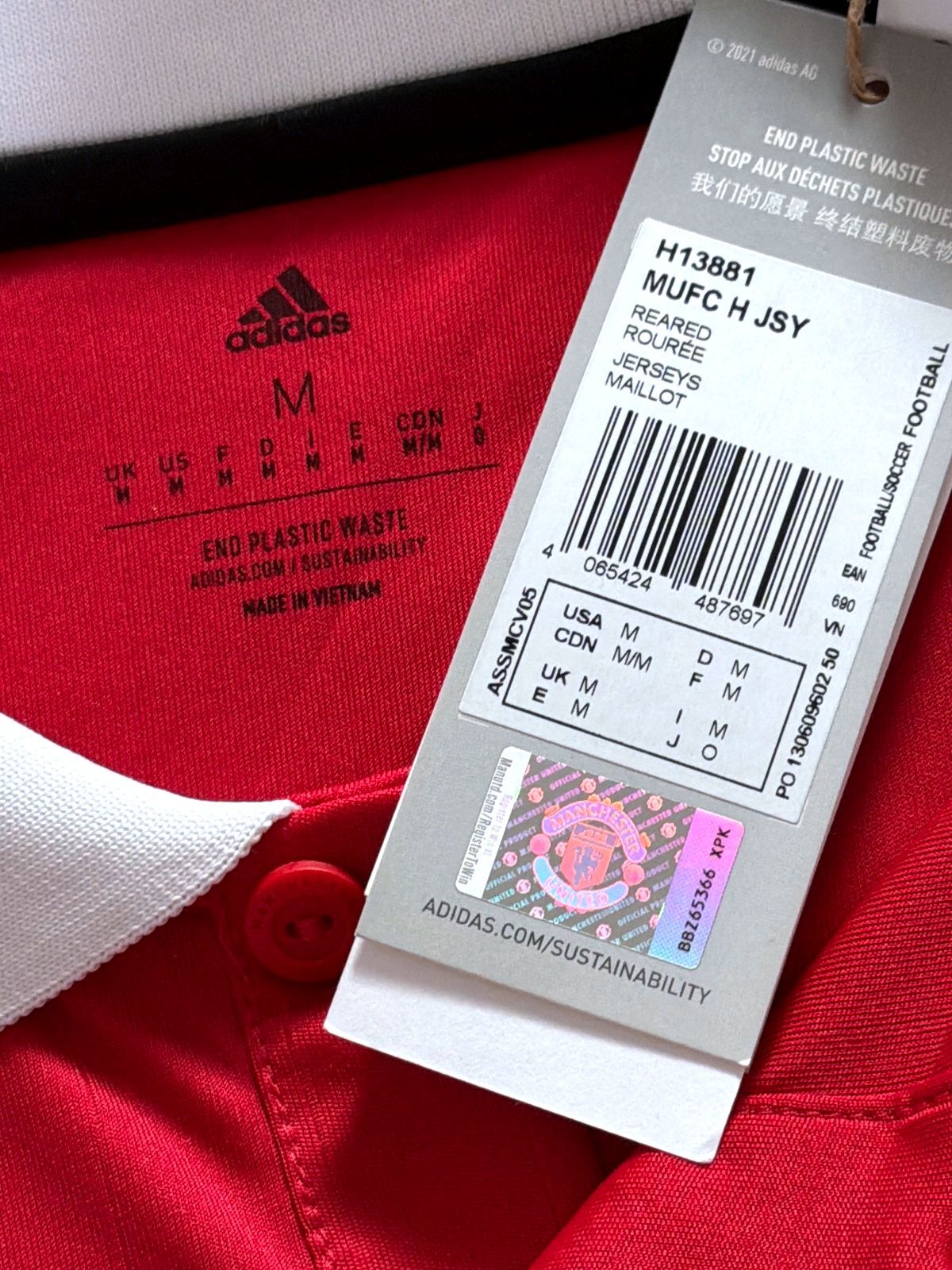 Men’s Manchester United 2022/23 Home Football Shirt Jersey - Medium - 3777