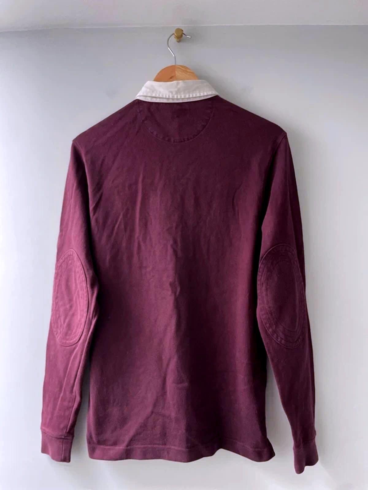 Men’s Fred Perry Classic Rugby Polo Top In Burgundy - Small - 2998