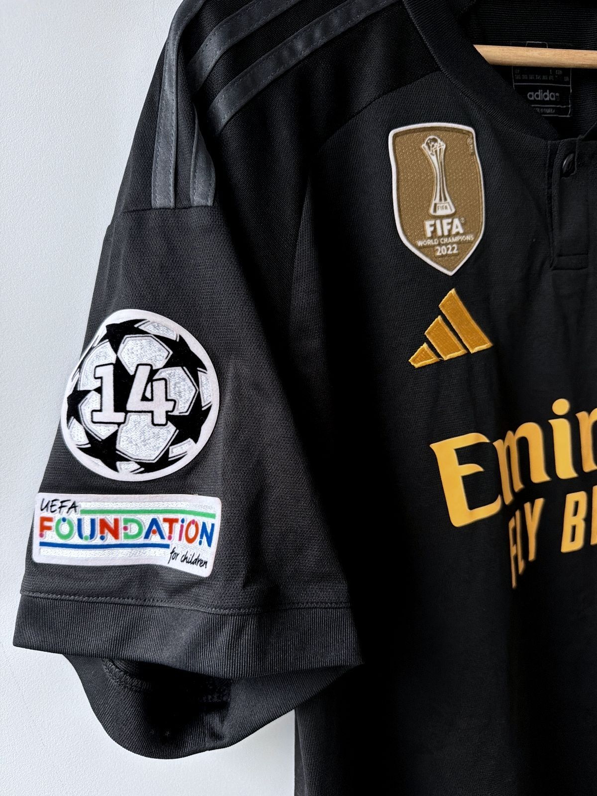 Men’s Real Madrid 2023/24 FIFA Champions Jersey Shirt In Black - XXXLarge - 3675