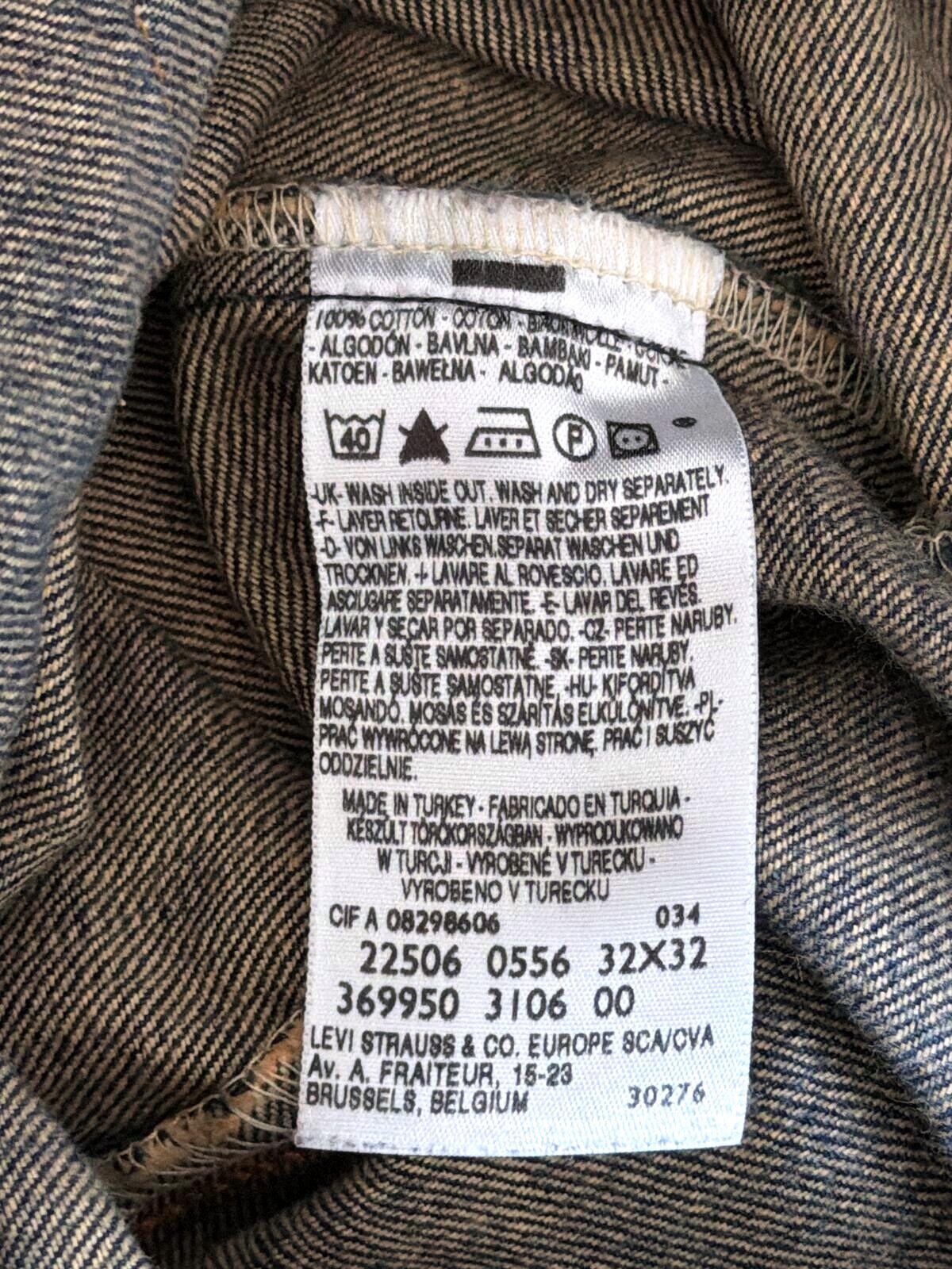 Men's Levi's Vintage Rare 90's Straight Leg Jeans In Navy  - W34/L30 - 3556