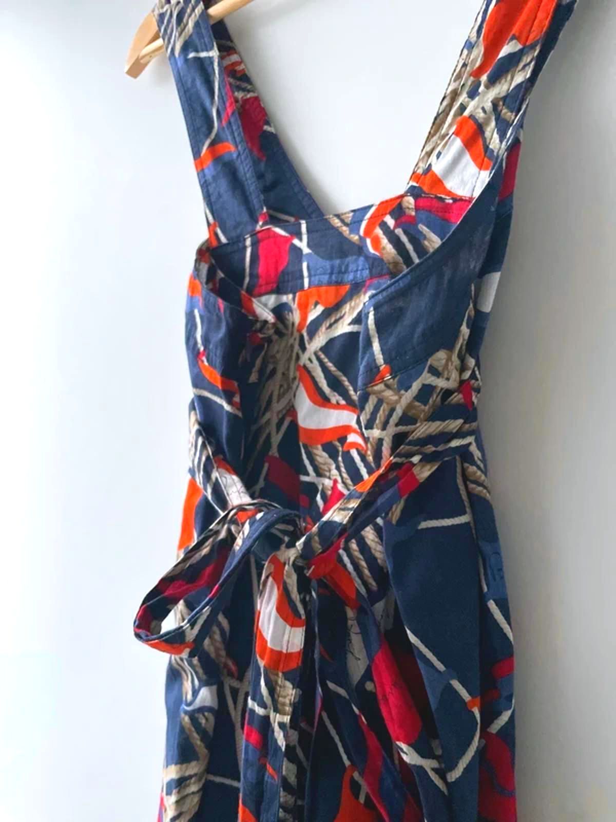 Women’s Burberry Nautical Print Dress with Side Zip in Navy/Red - UK10 - 2919