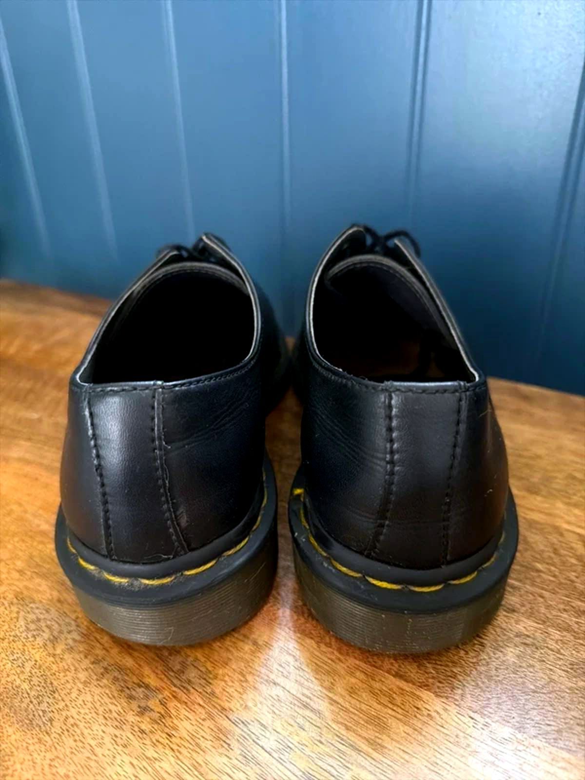 Women’s Dr Martens Vegan Upper Chunky Sole Derby Shoes In Black - Uk6 - 3285