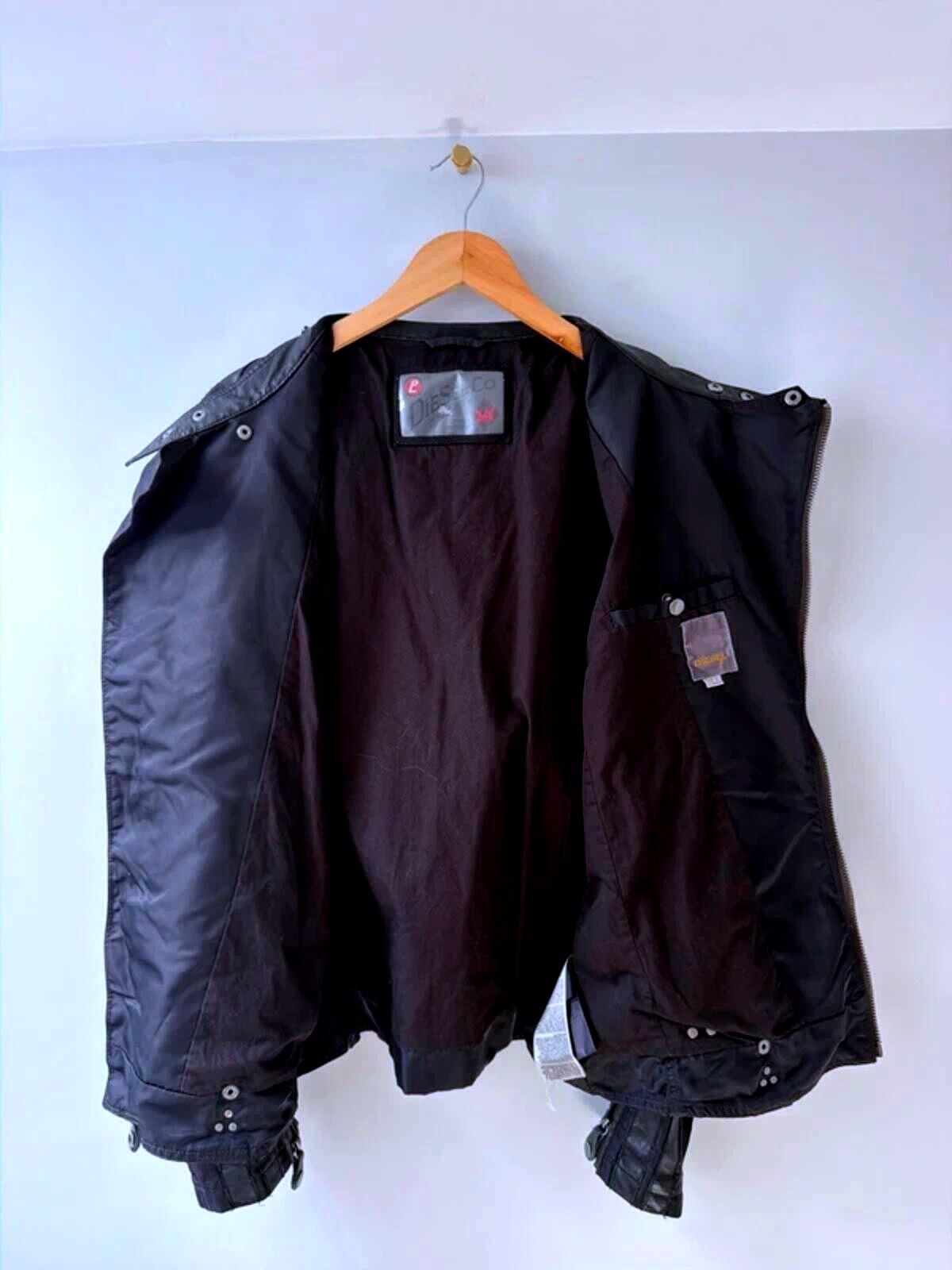 Mens Diesel FLA Speed King Daytona Vintage Biker Jacket In Black - Large - 3550