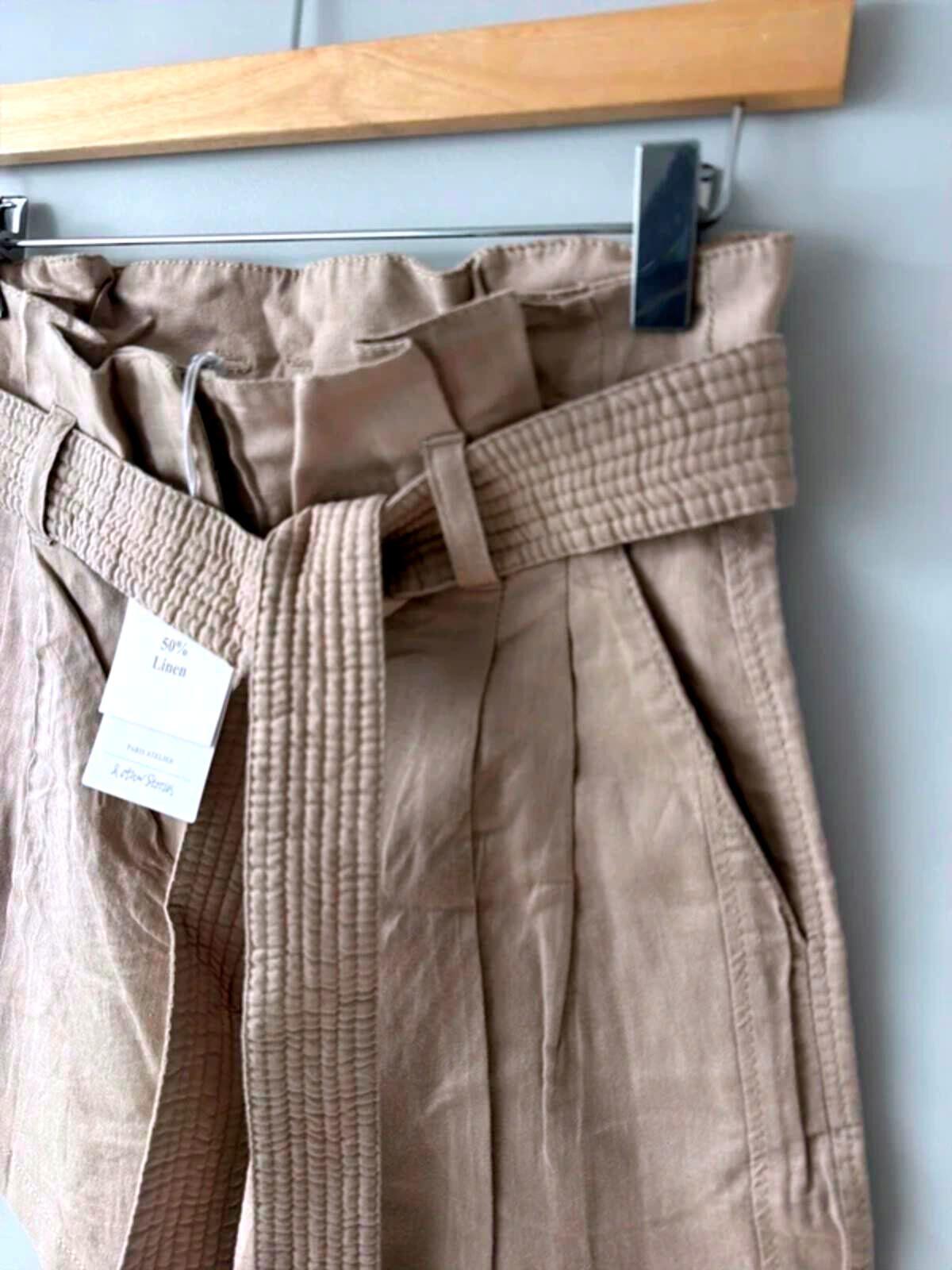 Women’s & Other Stories linen tie front style shorts in beige - Ul6 -