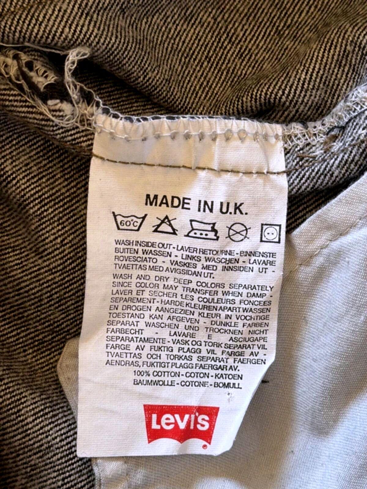 Men’s Levi’s 501 Rare Limited Edition Made In England Jeans - W30/L32 - 3409