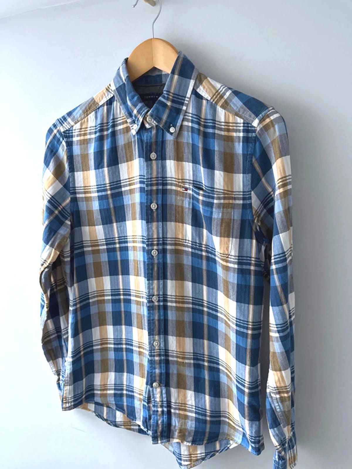 Men’s Tommy Hilfiger Premium Linen Check Shirt - XSmall - 0491