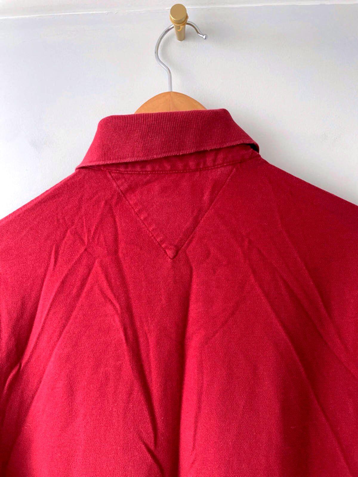 Men’s Tommy Hilfiger Slim Fit Polo Top In Red - Small - 1594