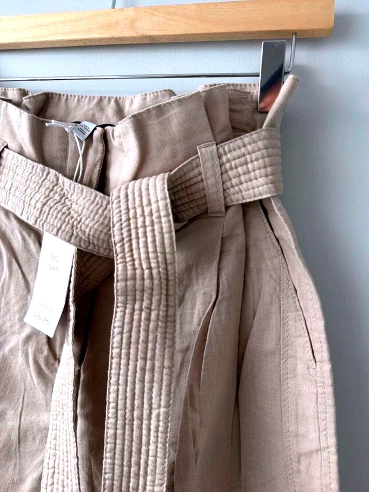 Women’s & Other Stories linen tie front style shorts in beige - Uk6 - 3440