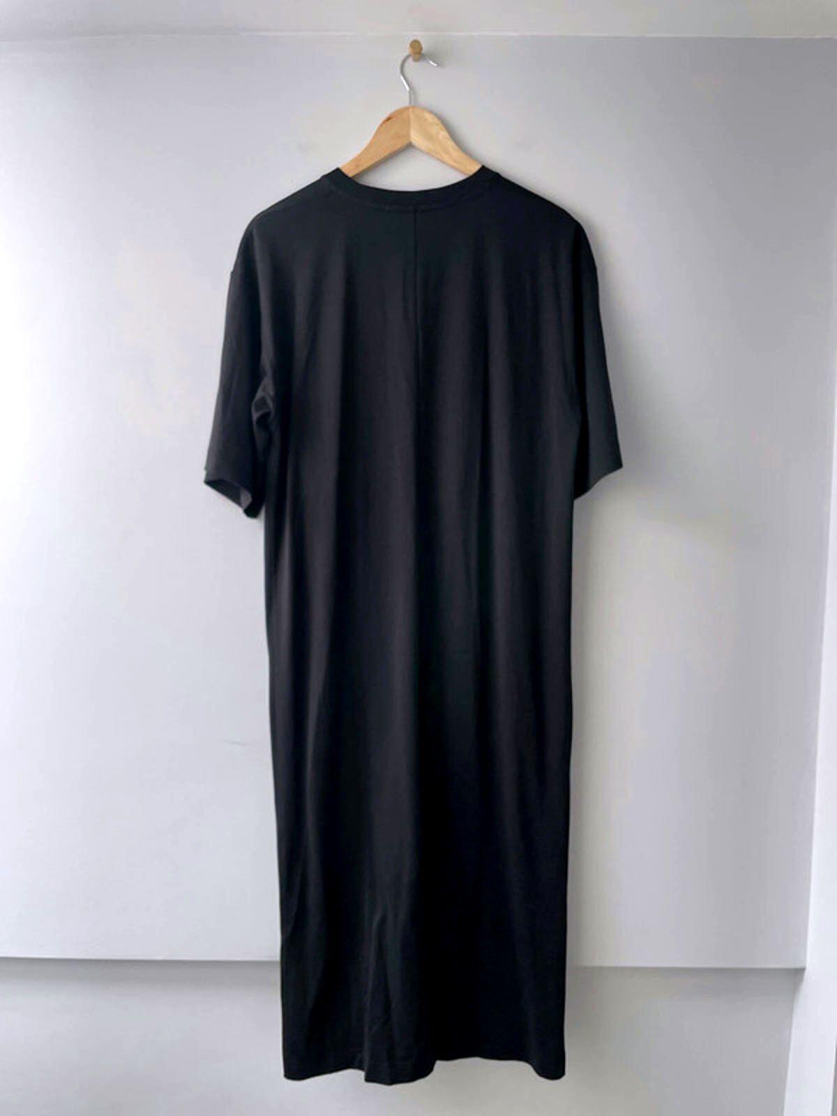 Women’s Arket Longline Dress With Two Front Pleat Details In Black - Small -2004