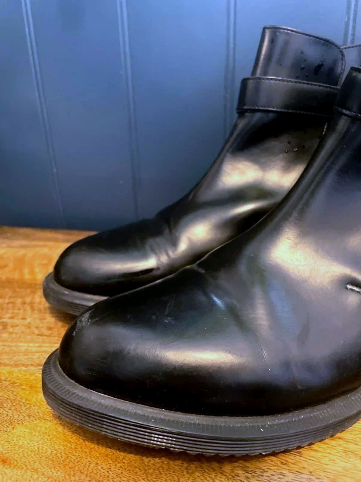 Men's Dr Martens Leather Ankle Chelsea Boots In Black - UK8 - 3080