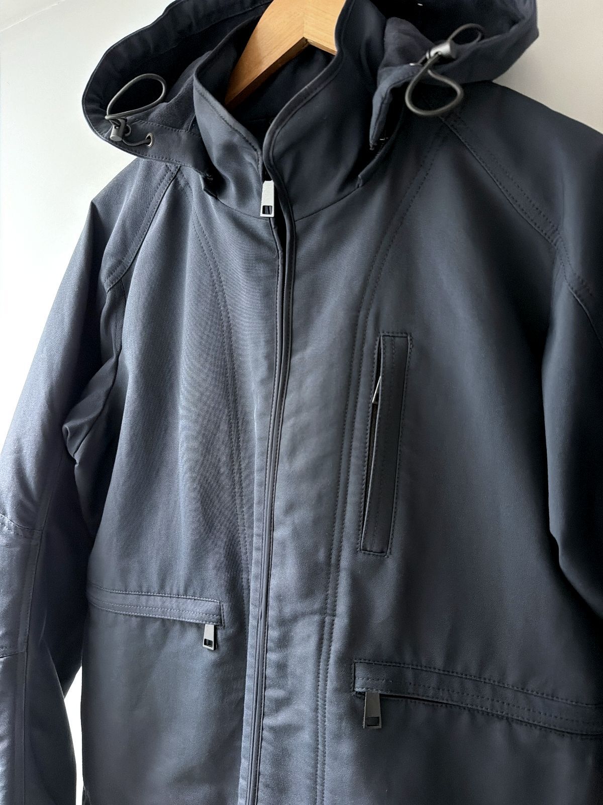Men's Lou Dalton x Jaeger Hooded Jacket Coat In Navy - Medium - 3708