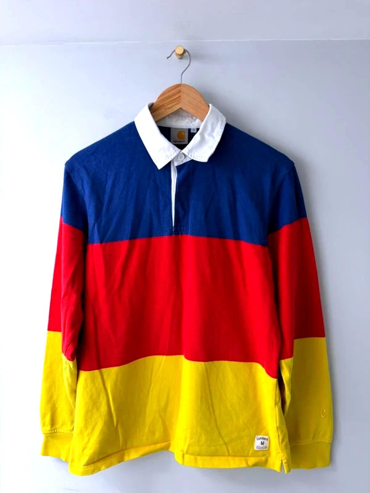Men’s Carhartt Stripped Long Sleeve Rugby Polo Top - Medium - 3314