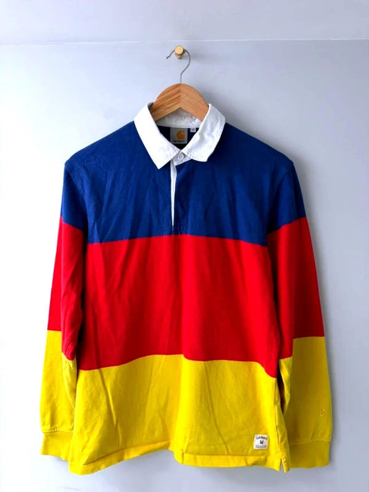 Men’s Carhartt Stripped Long Sleeve Rugby Polo Top - Medium - 3314