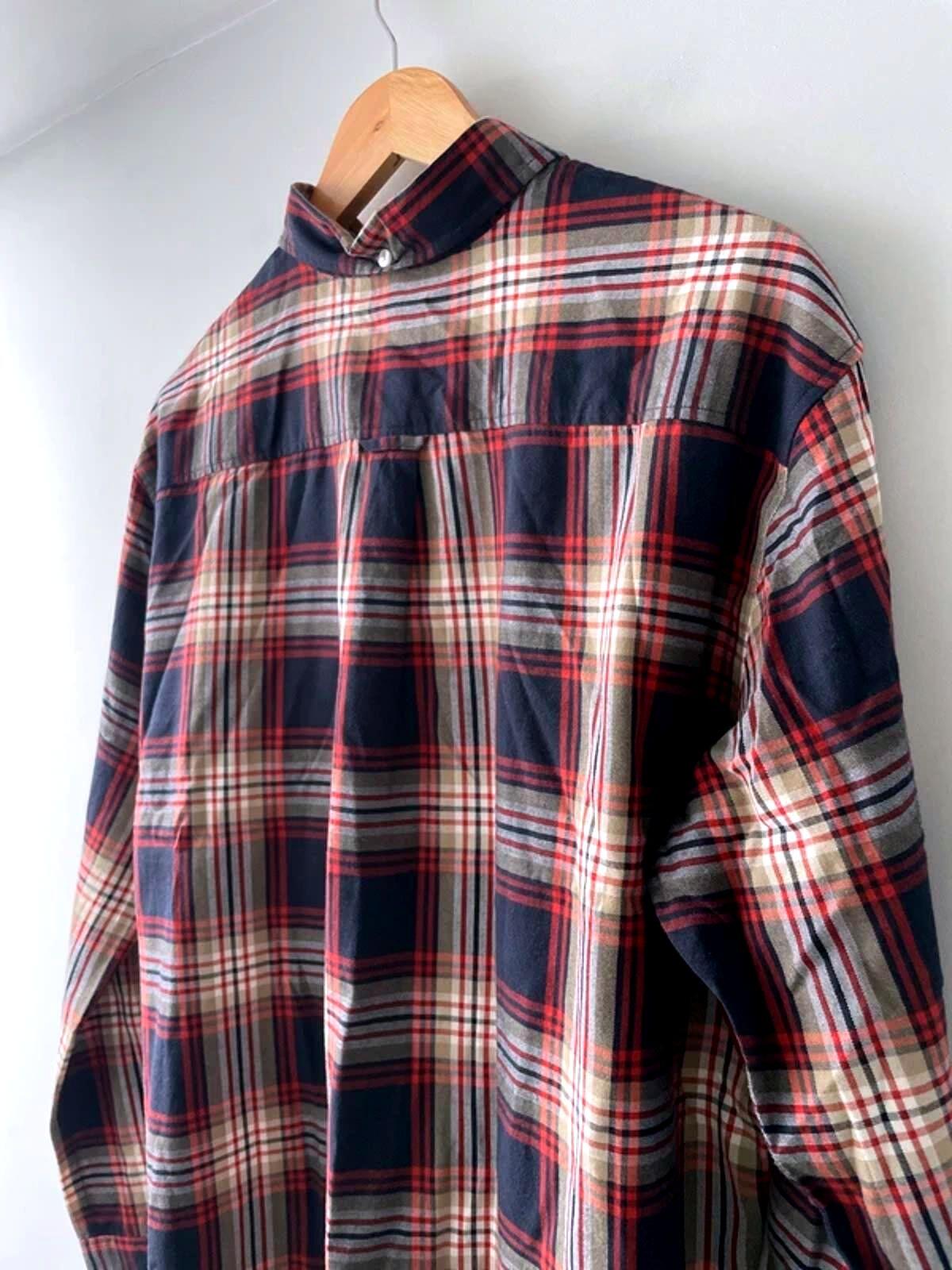 Women’s Gant Flannel Checked Relaxed Fit Brushed Cotton Shirt in Blue/Red - UK 10 - 2993