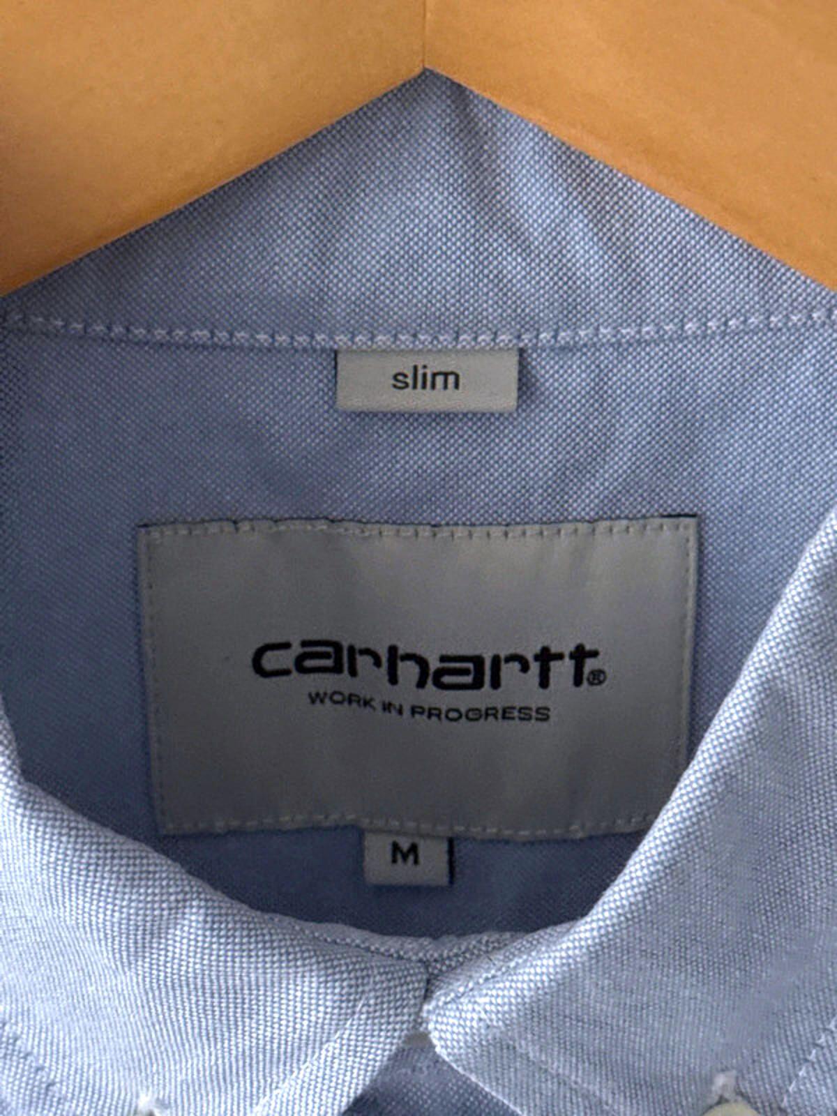 Men’s Carhartt slim fit long sleeve turner oxford shirt in blue - Medium - 0283