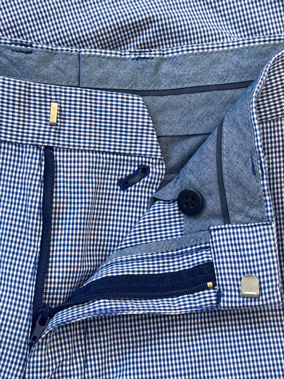Men’s Uniqlo Mimi Gingham Check Chino Shorts In Blue - Small - 1359