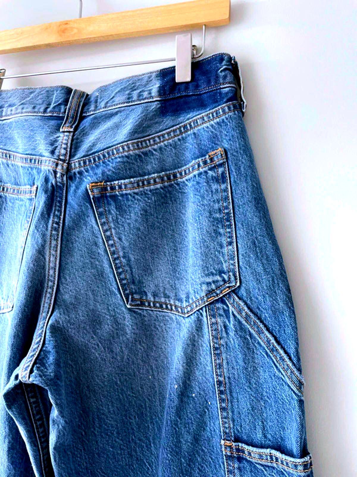 Women’s Abercrombie & Fitch Baggy Fit Cargo Jeans In Navy - W26/L30 - 2251