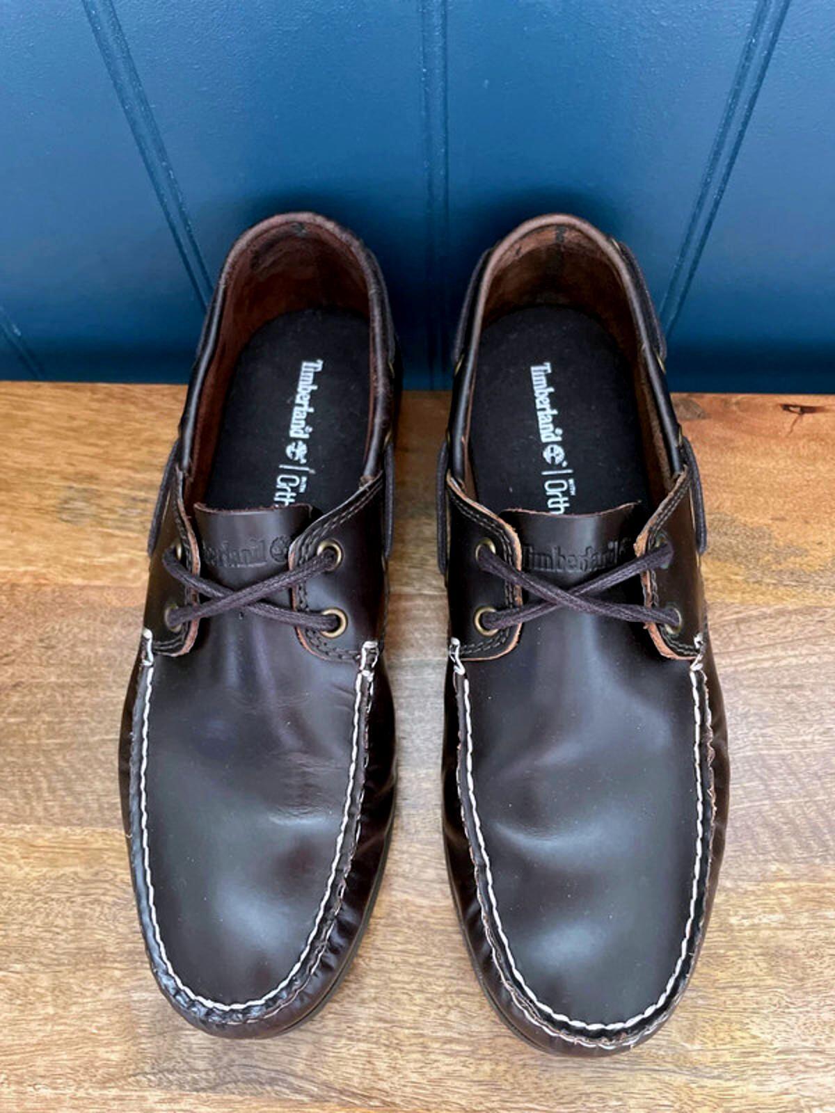Men’s Timberland Premium Leather Classic Boat Shoes In Brown - UK8 - 1919