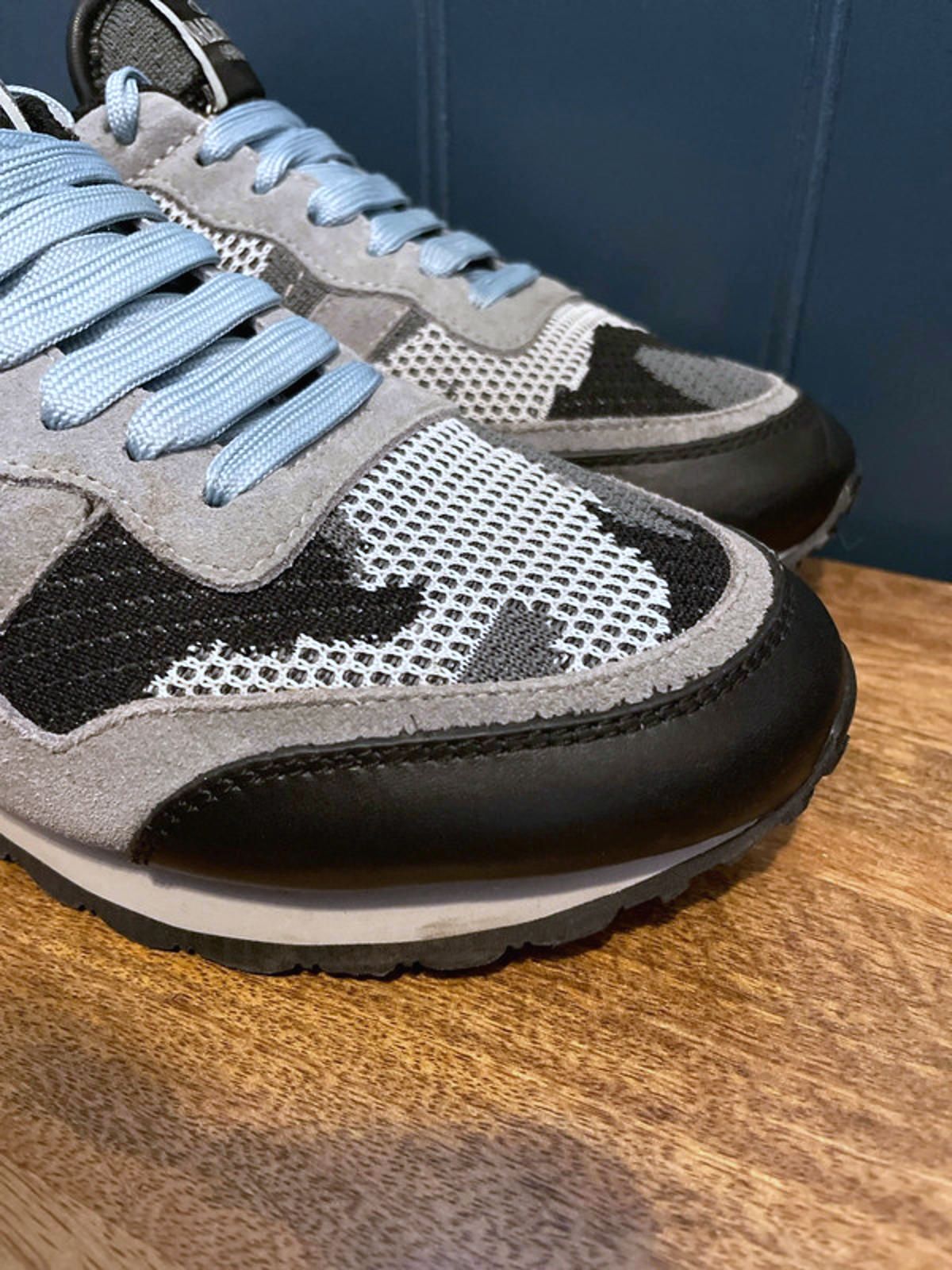 Women’s Valentino Garavani Camouflage Suede Trainers in Black/Grey - UK5 - 2656