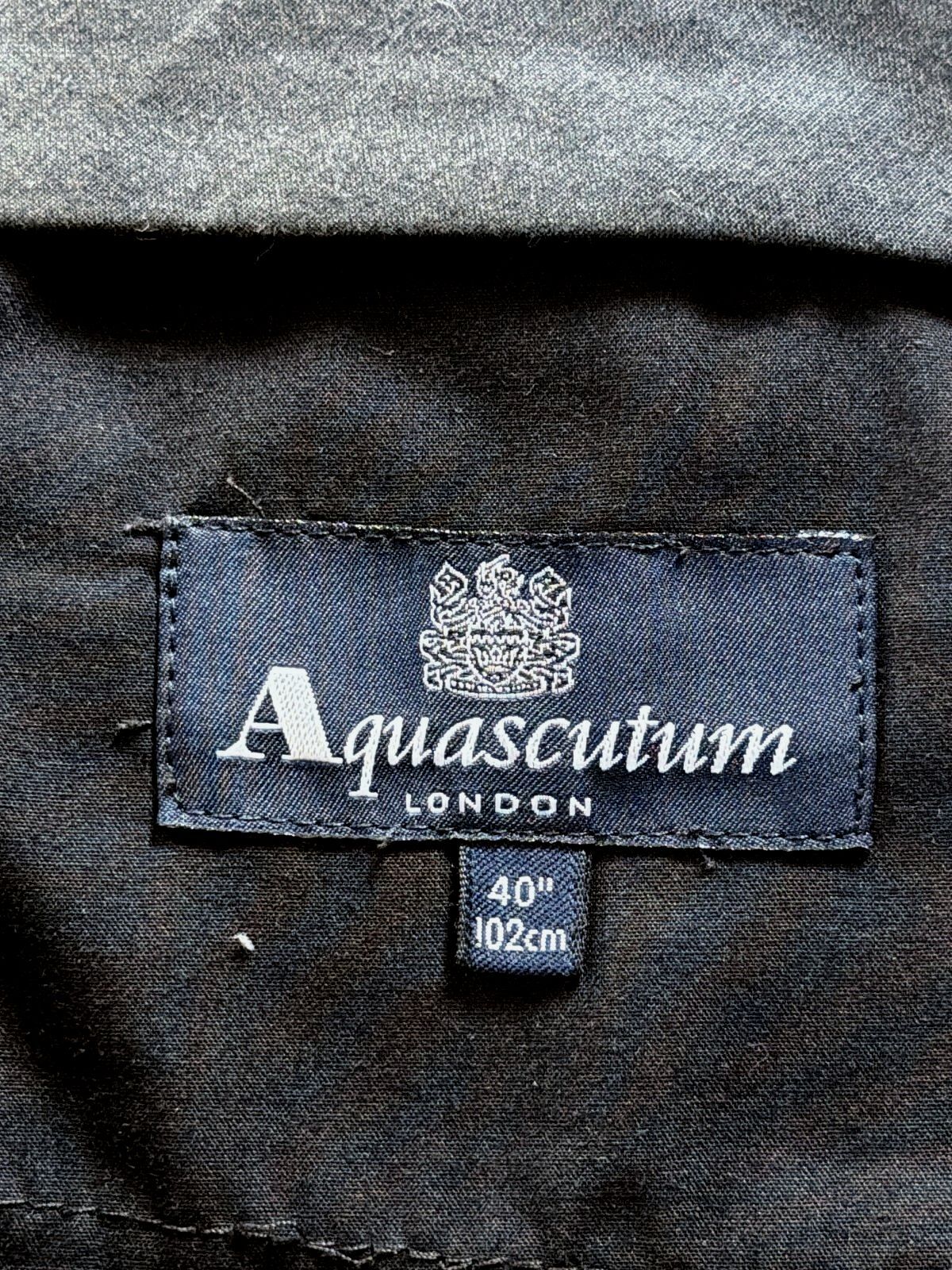 Men’s Aquascutum 100% Wool Suit with Silk Lining In Black - Medium - 3784