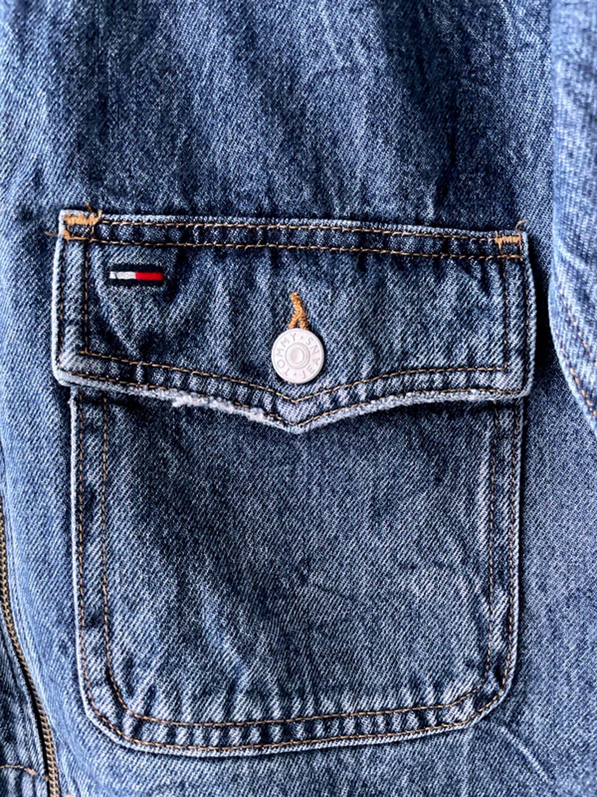 Women’s Tommy Hilfiger Embroidered Detail Denim Jacket In Navy - Small -2432