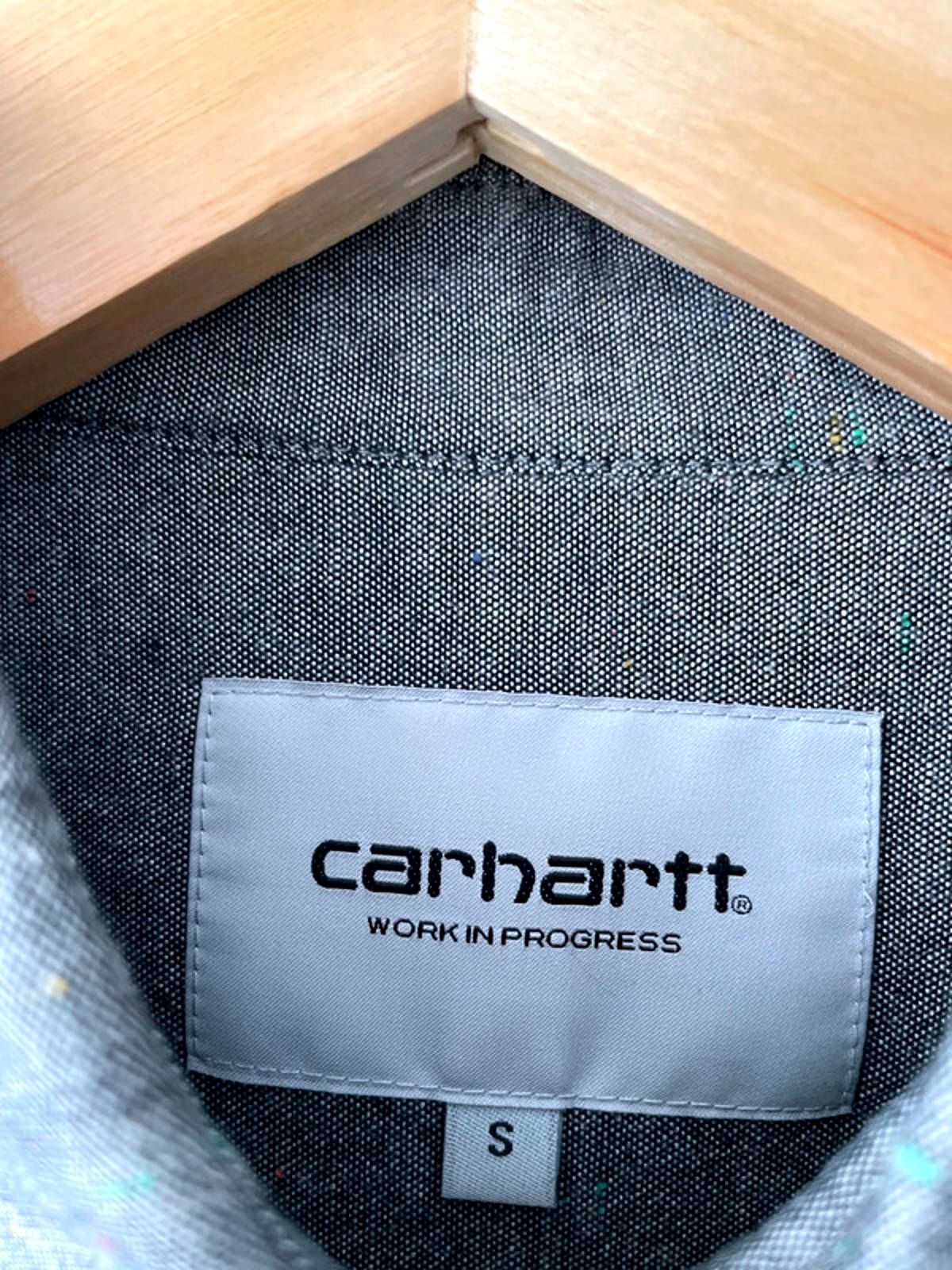 Mens Carhartt Kyoto Long Sleeve Button Down Chambray Shirt In Grey - Small - 1546