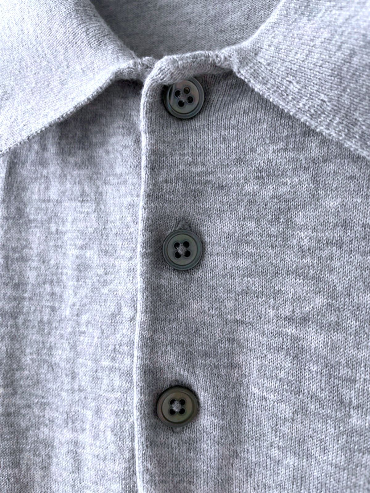 Men’s Reiss Premium Wool Blend Knitted Polo Top In Grey - Small - 1674