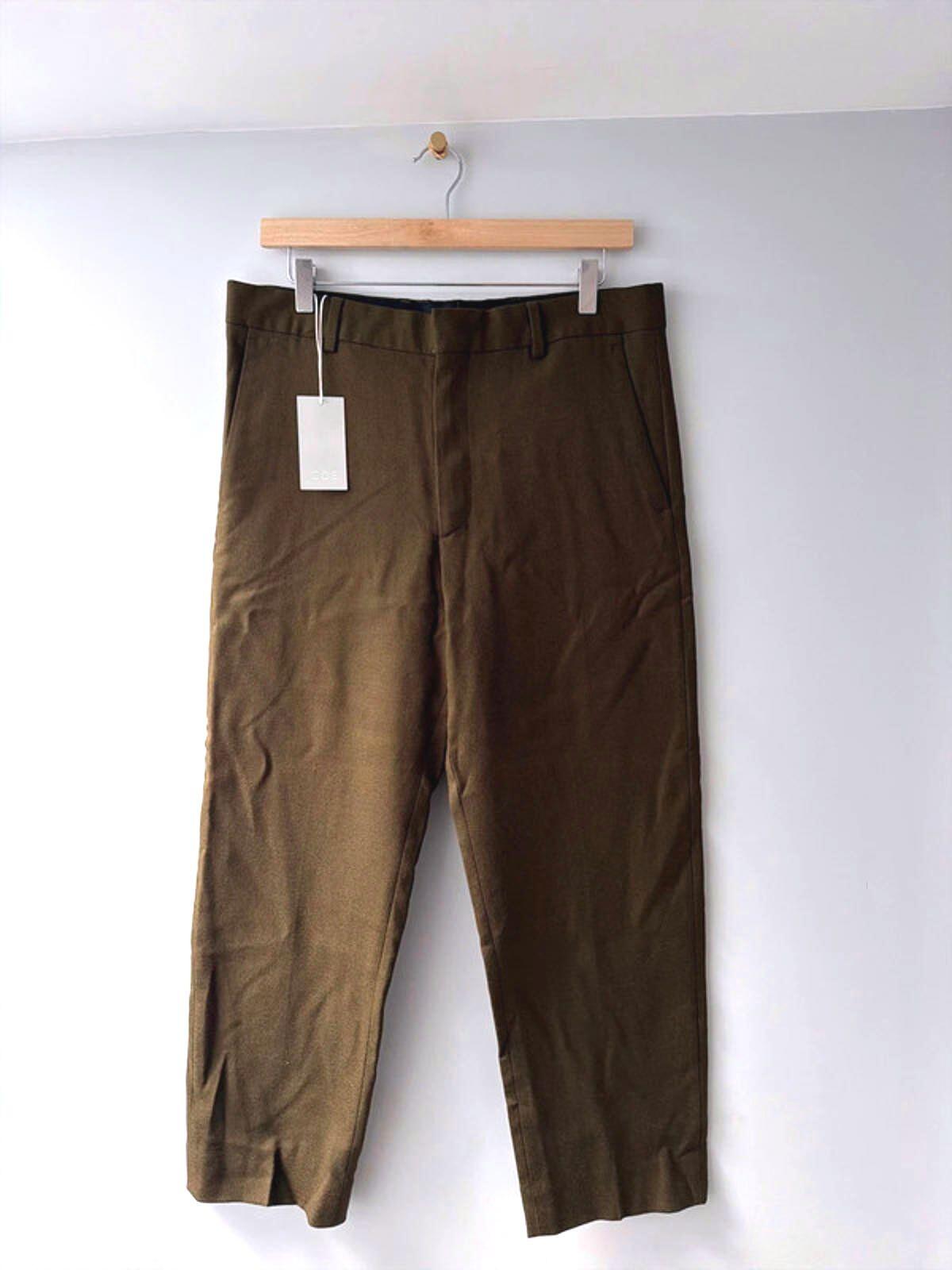 Women’s Cos Premium Wool Cropped Leg Trousers In Brown - W32/L27 - 2677
